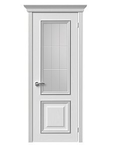 Визуализация двери «Прованс-1» ДО (эмаль белая, серебро)
