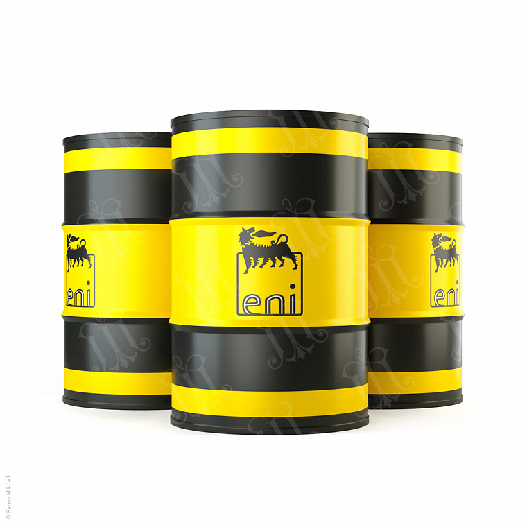 3D-визуализация бочек (208 л) с маслом Eni