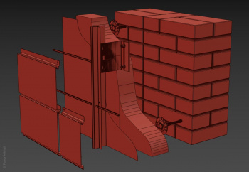 Конвертация модели фасада ТП-50200 в формат 3ds max