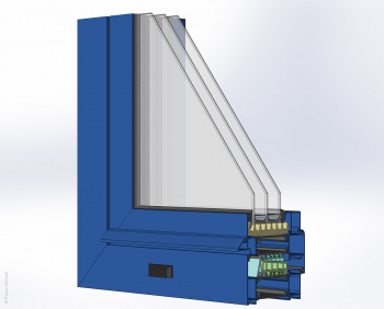 Создание 3d-модели окна ТПТ-95 в SolidWorks