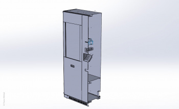 3D-модель вендингового автомата по продаже пластиковых карт в SolidWorks