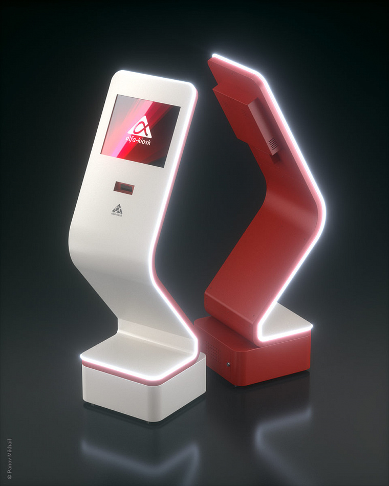 3D-визуализация сенсорного киоска Light