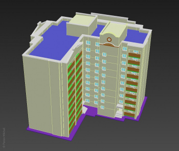 Модель дома в 3ds max