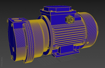 Конвертирование модели насоса НВВ-25 в 3ds max
