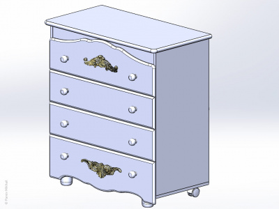 3D-модель детского комода «Fulgore» в SolidWorks