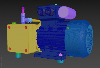 Конвертирование в формат 3ds max модели насоса НВМ-3