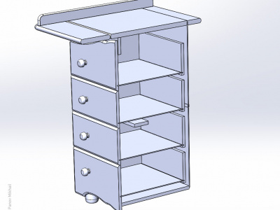 3D-модель детского комода «Fulgore» в SolidWorks