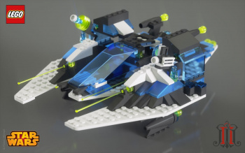 Визуализация 3d-модели истребителя LEGO STAR HAWK II 1789-1
