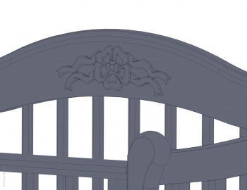 Модель детской кроватки Моника в SolidWorks