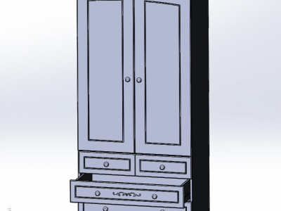 3D-модель в SolidWorks детского шкафа Тиффани Тиффани фабрики Гандылян