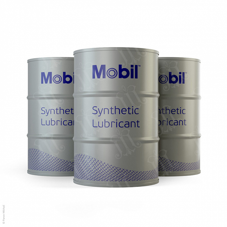 3D-визуализация бочек (208 л) с маслом MOBIL