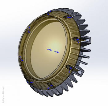 Модель светильника в SolidWorks