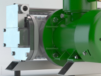 Финальная визуализация (рендер) модели насоса НВМ-20DXкB