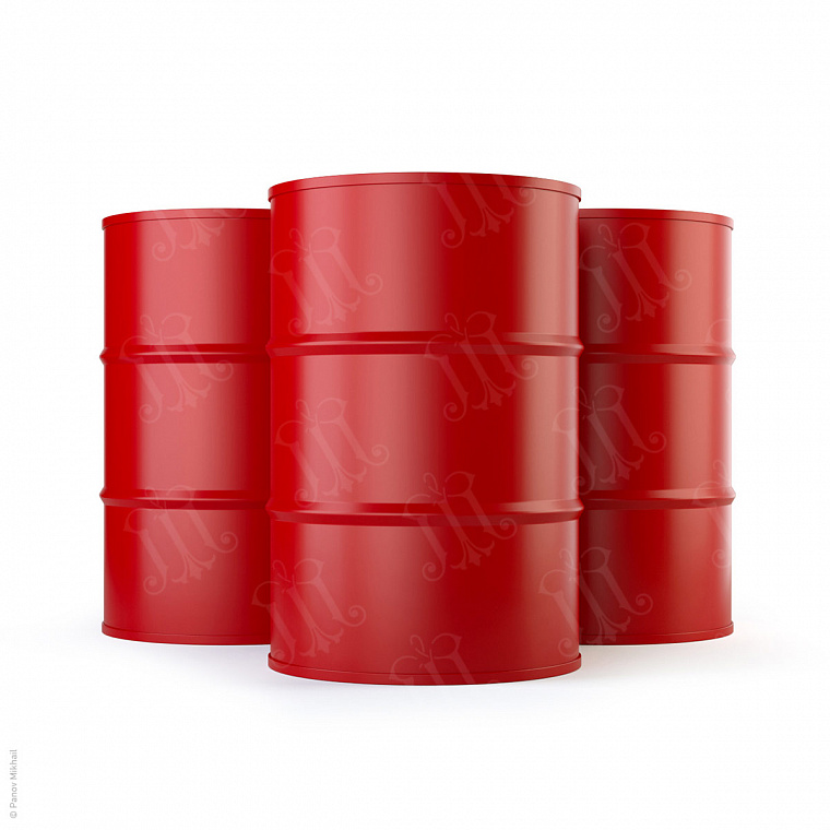 3D-визуализация бочек (208 л) с маслом SHELL