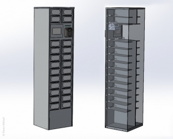 CAD-модель кофе-автомата в SolidWorks