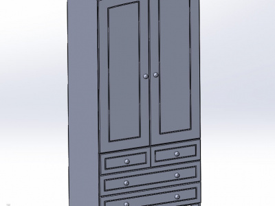 3D-модель в SolidWorks детского шкафа Тиффани Тиффани фабрики Гандылян