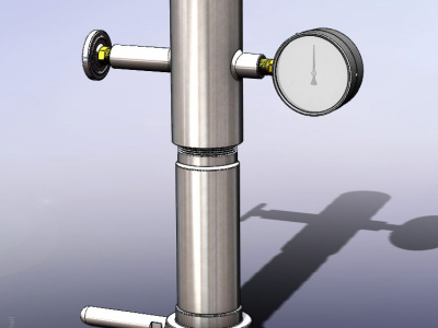 3D-модель коллектора 73×73 мм в SolidWorks