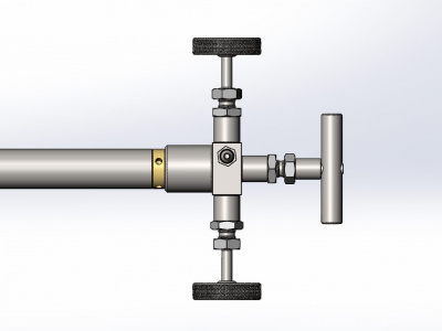 3D-модель проточного глубинного пробоотборника ПГП-40-38 в SolidWorks