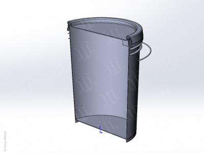 3D-модель в SolidWorks пластикового ведра для масла MOBIL