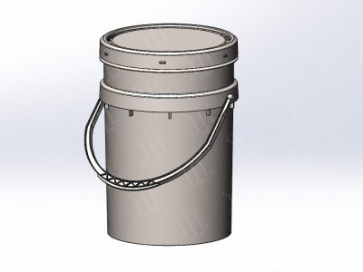 3D-модель в SolidWorks пластикового ведра для масла SHELL
