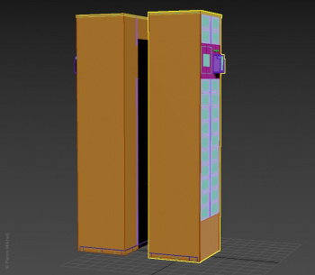 Конвертирование модели кофе-автомата в 3ds max