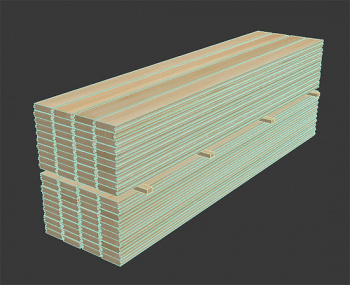 3D-модель стопки досок
