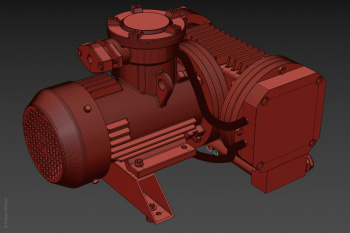 Конвертирование модели насоса НВМК-20ХкВ в 3ds max