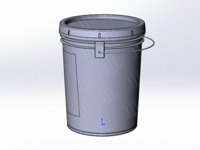 3D-модель в SolidWorks пластикового ведра для масла MOBIL