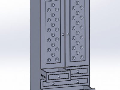 3D-модель в SolidWorks детского шкафа Тиффани Тиффани фабрики Гандылян
