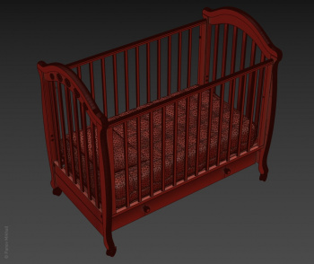 Конвертирование модели кроватки Джозеппе в 3ds max